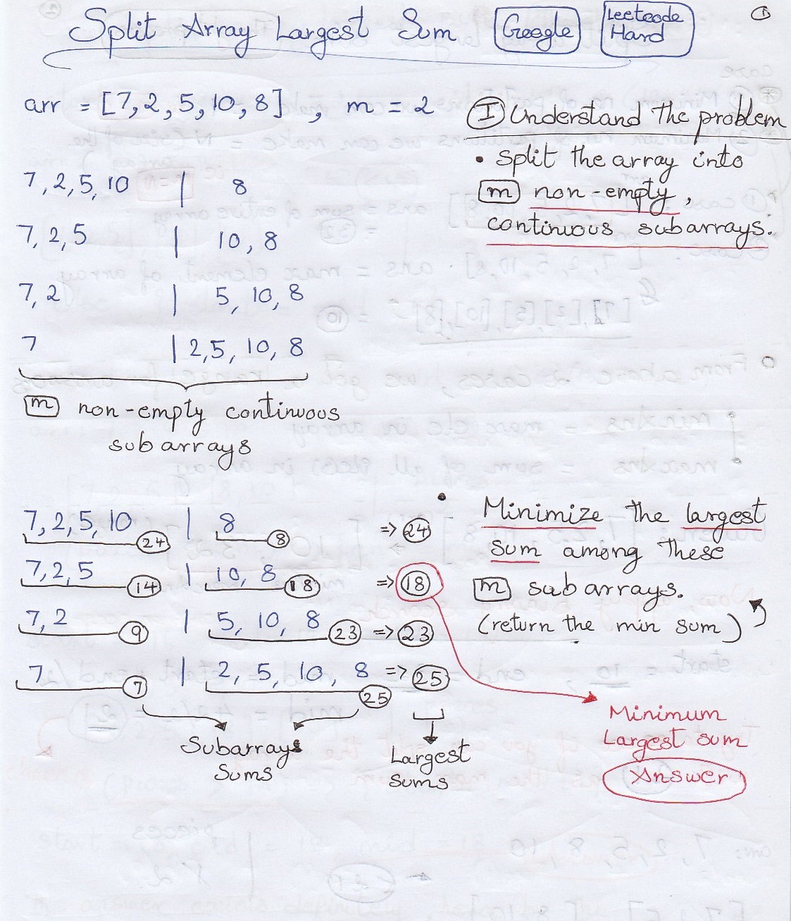 Split Array Largest Sum 1